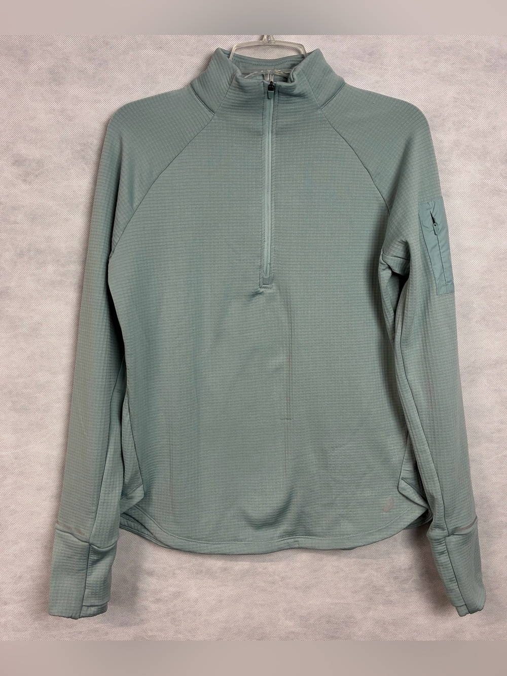 Asics 1/2 zip Athletic Pullover Womens Small Sage Green